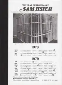 Tehching Hsieh - One Year Performance 1978–1979