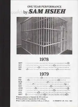 Cover of Tehching Hsieh - One Year Performance 1978–1979
