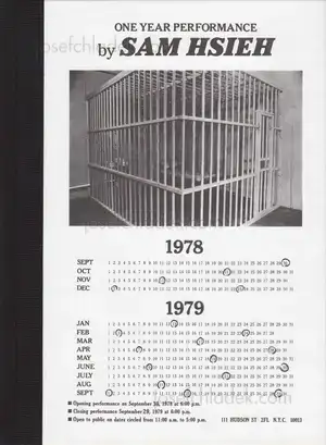Cover of Tehching Hsieh - One Year Performance 1978–1979