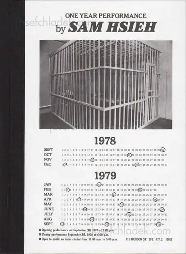 Tehching Hsieh - One Year Performance 1978–1979 Tehching Hsieh - One Year Performance 1978–1979