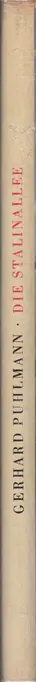 Book spine: Gerhard Puhlmann - Die Stalinallee - Nationales Aufbauprogramm 1952