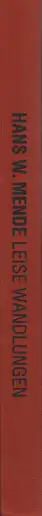 Book spine: Hans W. Mende - Leise Wandlungen