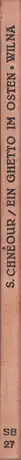 Book spine: Moses (Moi Ver) Vorobeichic - Ein Ghetto Im Osten - Wilna