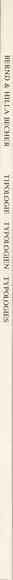 Book spine: Bernd & Hilla Becher - Typologie Typologien Typologies