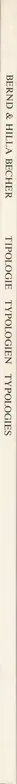 Book spine: Bernd & Hilla Becher - Typologie Typologien Typologies