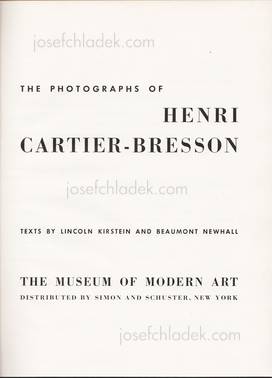  Lincoln; Newhall Kirstein - The Photographs of Henri Car...