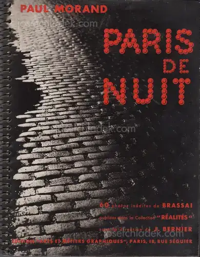 Cover of Brassaï & Paul Morand - Paris de Nuit. 60 Photos inédites de Brassaï