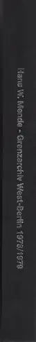 Book spine: Hans W. Mende - Grenzarchiv West-Berlin 1978/1979
