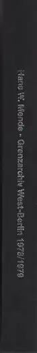 Book spine: Hans W. Mende - Grenzarchiv West-Berlin 1978/1979