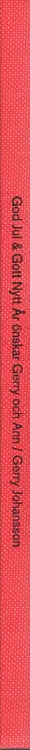Book spine: Gerry Johansson - God Jul & Gott Nytt Ar 