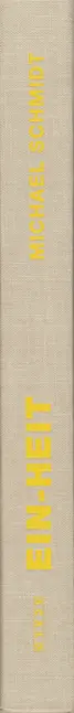 Book spine: Michael Schmidt - EIN-HEIT
