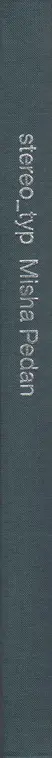 Book spine: Misha Pedan - stereo_typ