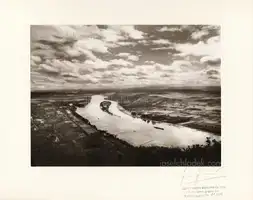Print „Blick vom Drachenfels auf die Insel Nonnenwerth und die Eifelberge“
