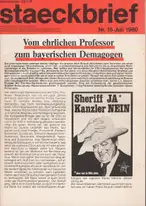 Cover of Klaus Staeck - Staeckbrief Nr. 15 Juli 1980