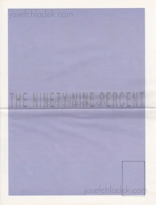 Cover of Mathieu Asselin - The Ninety-Nine Percent Newsprint