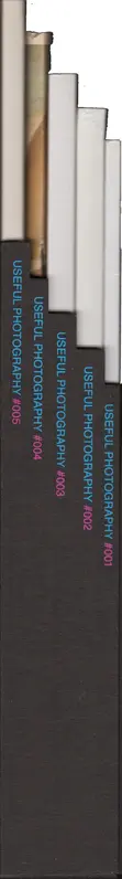 Book spine: USEFUL PHOTOGRAPHY - LIMITED EDITION #001-005 - Hans Aarsman, Claudie de Cleen, Julian Germain, Erik Kessels, Hans van der Meer (coll. and edited)