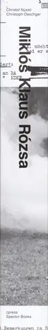 Book spine: Christof Nüssli & Christoph Oeschger - Miklós Klaus Rózsa