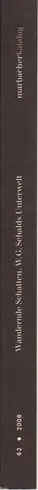 Book spine: W. G. Sebald - Wandernde Schatten - W. G. Sebalds Unterwelt