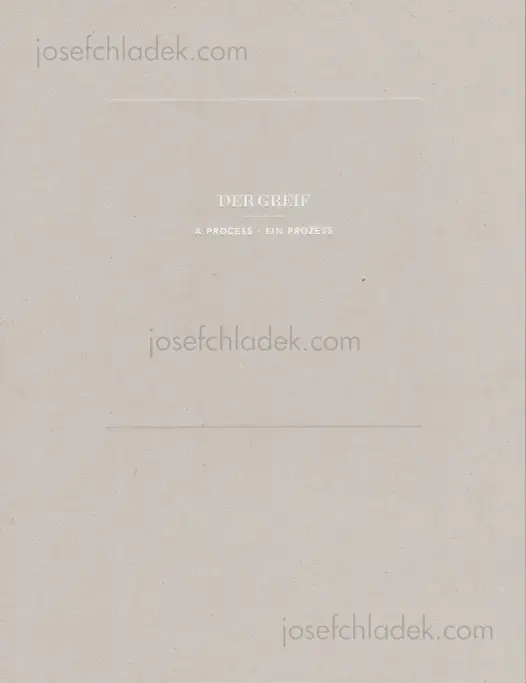 Cover of Der Greif - A Process