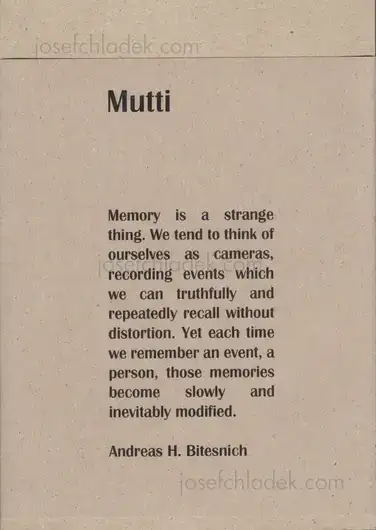 Cover of Andreas H. Bitesnich - Mutti 