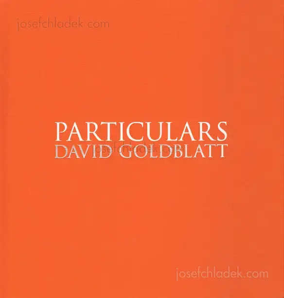 Cover of David Goldblatt - Particulars