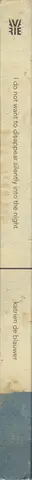 Book spine: Katrien de Blauwer - I do not want to disappear silently into the night