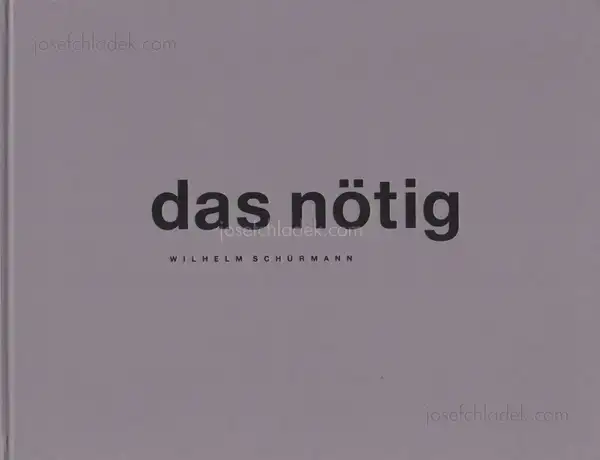 Cover of Wilhelm Schürmann - das nötig
