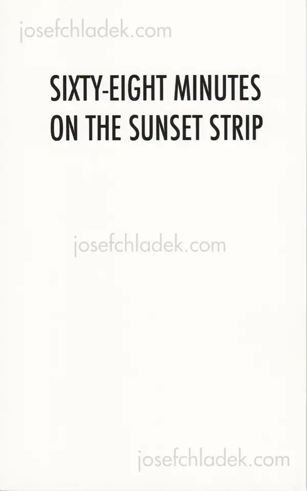 Cover of Pascal Anders - Sixty-Eight Minutes on the Sunset Strip