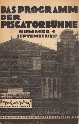 Cover of Blätter der Piscatorbühne - Das Programm der Piscatorbühne (Nummer 1 September 1927)