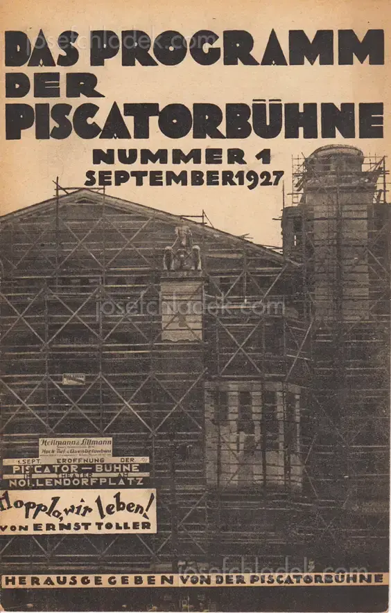 Cover of Blätter der Piscatorbühne - Das Programm der Piscatorbühne (Nummer 1 September 1927)