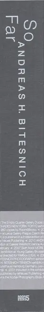 Book spine: Andreas H. Bitesnich - So far - 25 years of photography