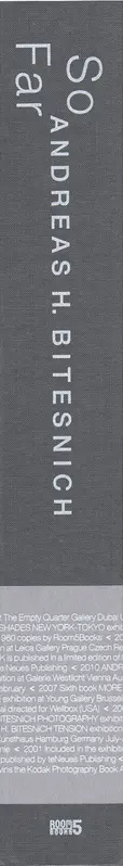 Book spine: Andreas H. Bitesnich - So far - 25 years of photography