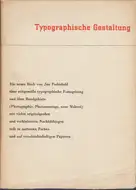Jan Tschichold - Typographische Gestaltung