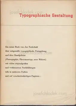 Cover of Jan Tschichold - Typographische Gestaltung