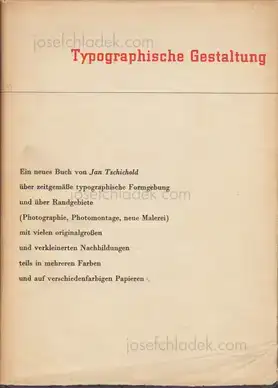 Cover of Jan Tschichold - Typographische Gestaltung
