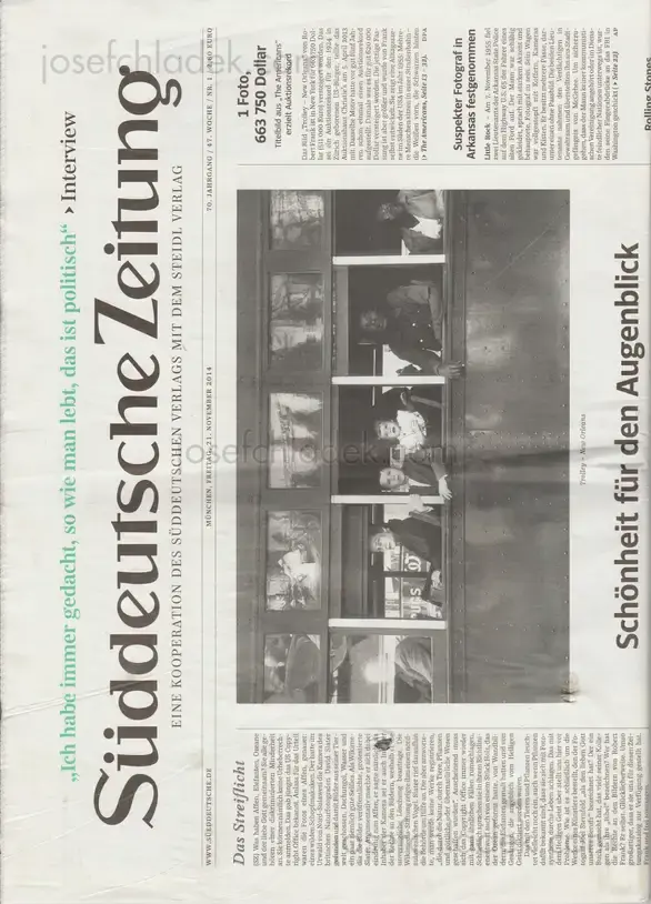 Cover of Robert Frank | Books and Film, 1947-2014 - Sonderausgabe der Süddeutschen Zeitung