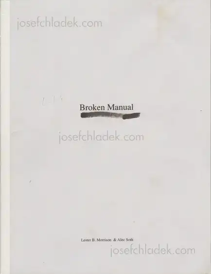 Cover of Alec Soth - Broken Manual