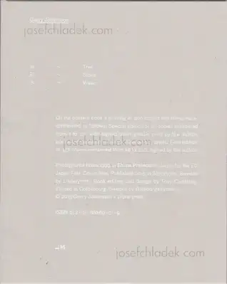 Cover of Gerry Johansson - Tree Stone Water