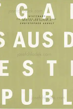 Cover of Christopher Anhalt - Stuttgart - 28 Photos aus dem Südwesten der Republik