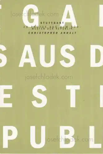 Cover of Christopher Anhalt - Stuttgart - 28 Photos aus dem Südwesten der Republik