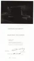 Print and certificate