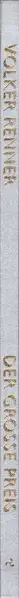 Book spine: Volker Renner - Der grosse Preis
