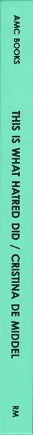 Book spine: Cristina de Middel - This Is What Hatred Did