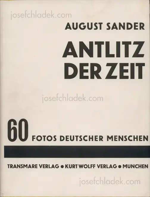 Cover of August Sander - Antlitz Der Zeit