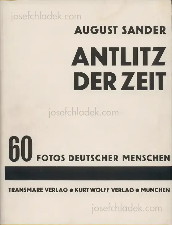 Cover of August Sander - Antlitz Der Zeit
