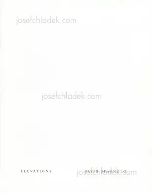Cover of David Spagnolo - Elevations
