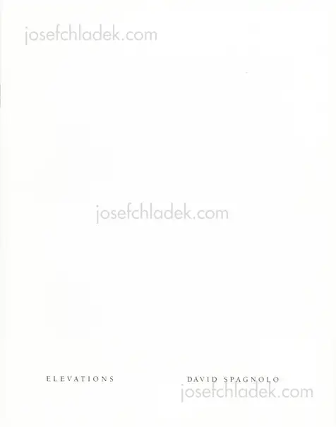 Cover of David Spagnolo - Elevations