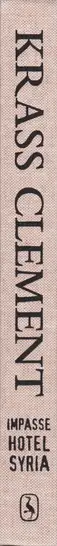 Book spine: Krass Clement - Impasse Hotel Syria