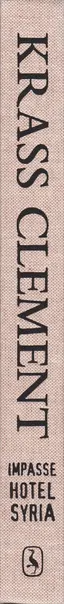 Book spine: Krass Clement - Impasse Hotel Syria