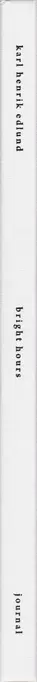 Book spine: Karl Edlund Henrik - Bright Hours